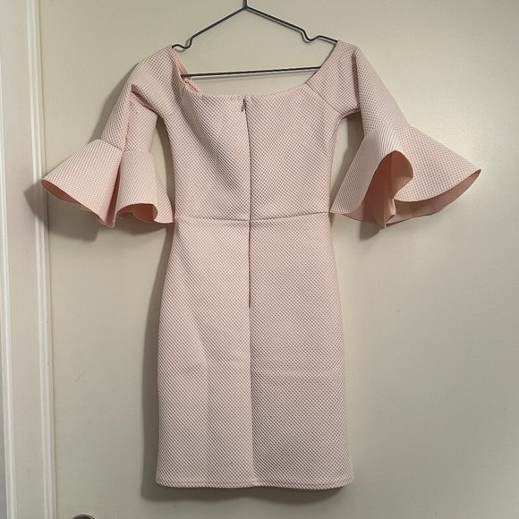 New! BARDOT FISHNET FRILL BODYCON DRESS - Picture 5 of 6